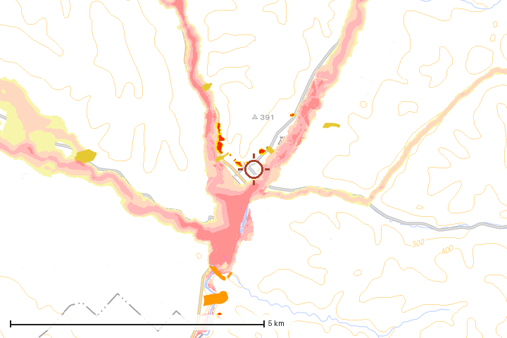 陸別町周辺のハザード重ね図