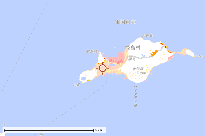姫島村周辺のハザード重ね図