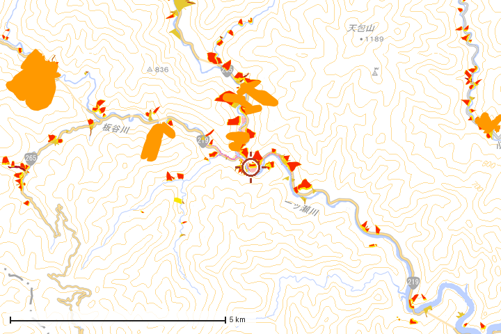 西米良村周辺のハザード重ね図